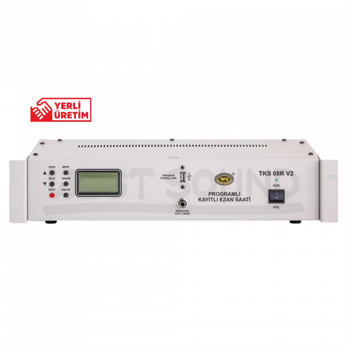 EZAN SAATİ TKS 08 R PROGRAMLI EZAN SAATİ (RACK TİPİ)