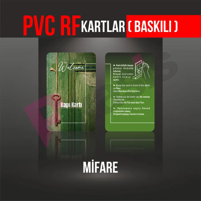 PVC RFID KARTLAR ( baskılı ) (10 Adet)
