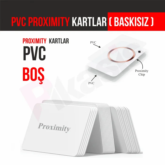 PVC PROXİMİTY KARTLAR ( baskısız ) (10 Adet)