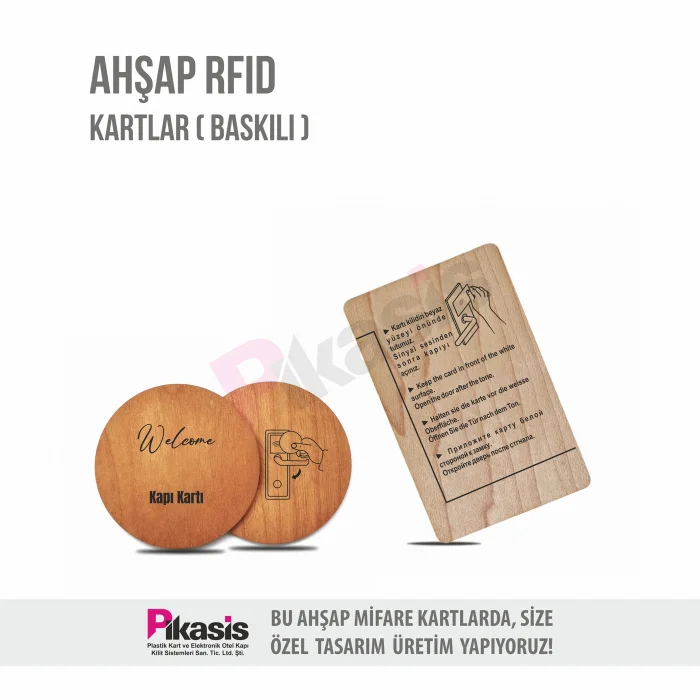 AHŞAP RFID KARTLAR ( baskılı ) (10 Adet)