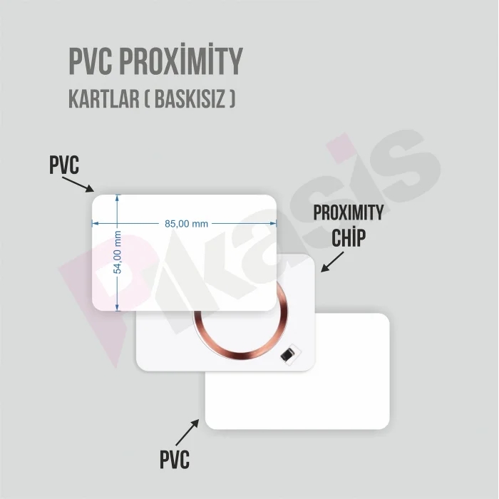 PVC PROXİMİTY KARTLAR ( baskısız ) (10 Adet)