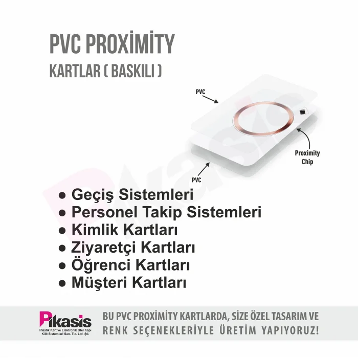 PVC PROXİMİTY KARTLAR ( baskılı ) (10 Adet)