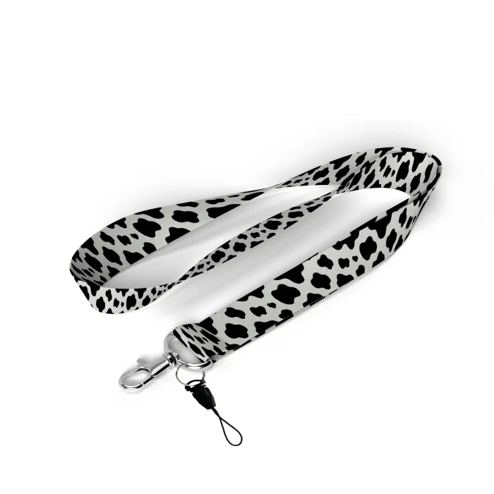Siyah Desenli Boyun Askı İpi