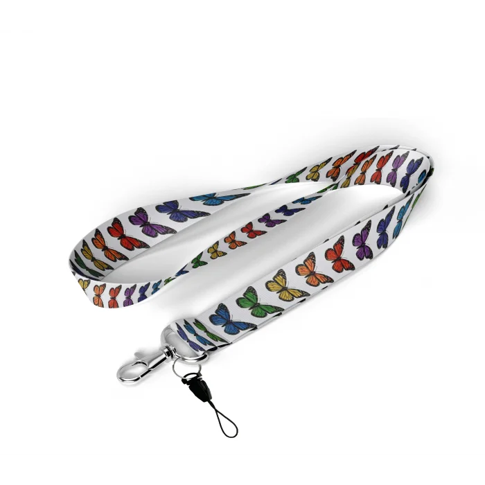 Kelebek Desenli Boyun Askı İpi