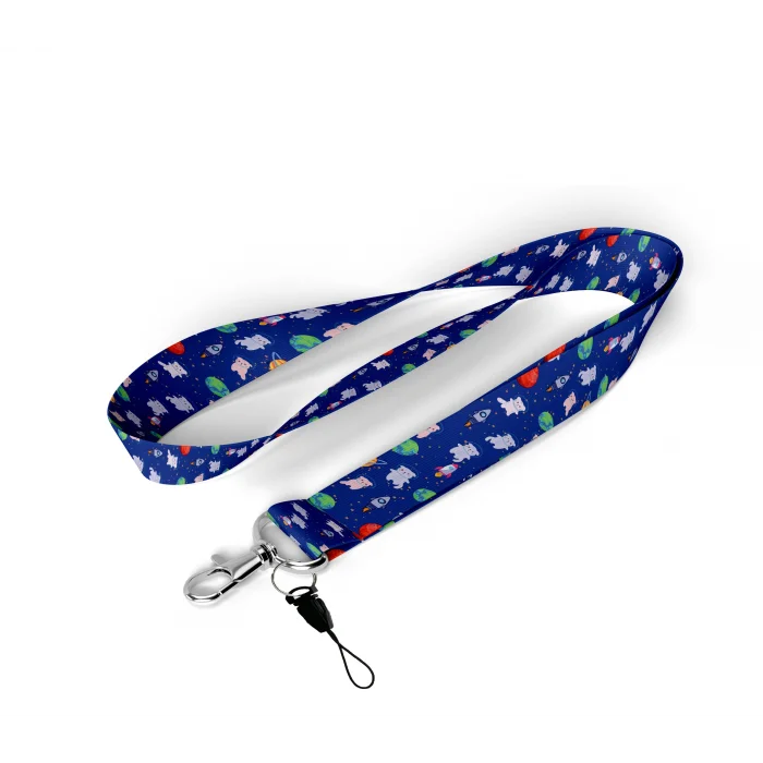 Uzay Desenli Boyun Askı İpi