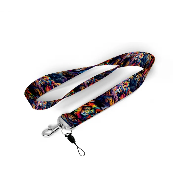 Aslan Desenli Boyun Askı İpi