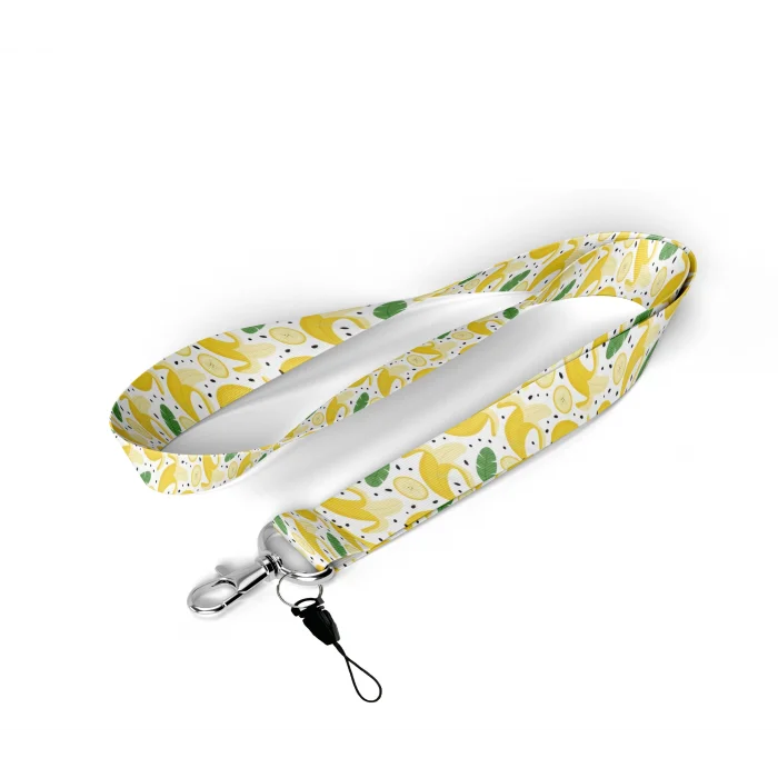 Siyah Desenli Boyun Askı İpi