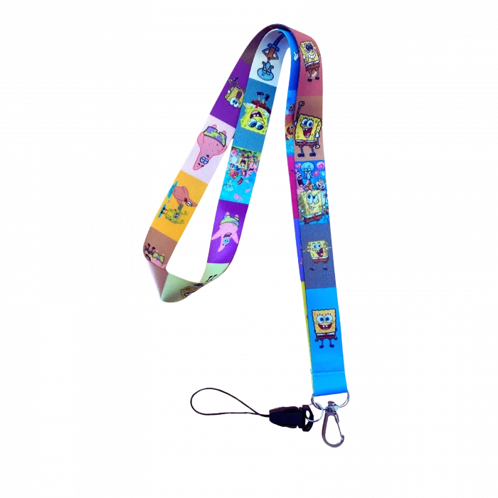 Sunger Bob Karakterleri Desenli Boyun İpi