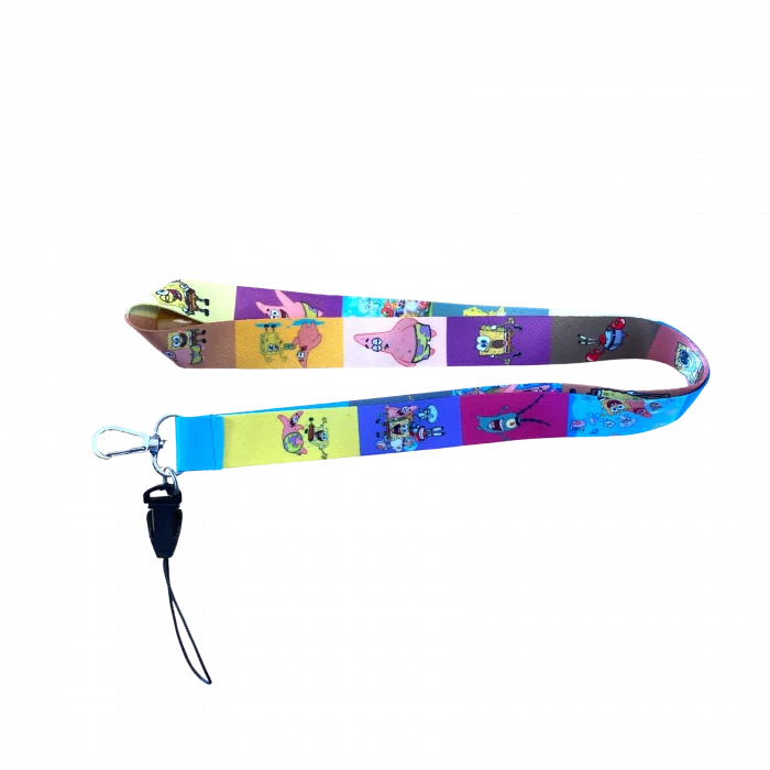 Sunger Bob Karakterleri Desenli Boyun İpi