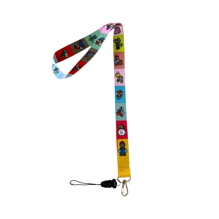Super Mario Karakterleri Desenli Boyun İpi