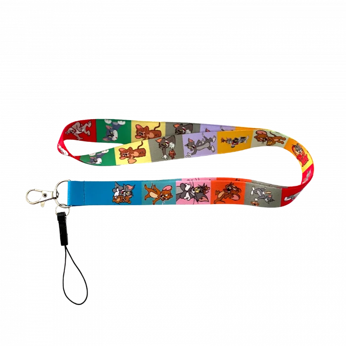 Tom ve Jerry Çizgi Karakterleri Desenli Boyun İpi