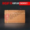 AHŞAP RFID KARTLAR ( baskısız ) (10 Adet)