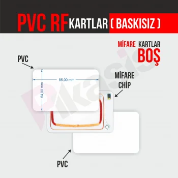 PVC RFID KARTLAR ( baskısız ) (10 Adet)