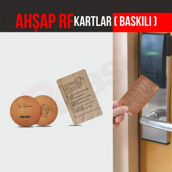AHŞAP RFID KARTLAR ( baskılı ) (10 Adet)
