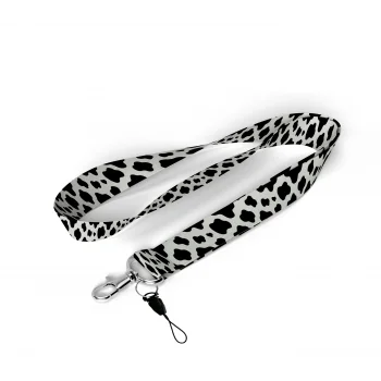 Siyah Desenli Boyun Askı İpi