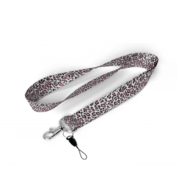 Leopar Desenli Boyun Askı İpi