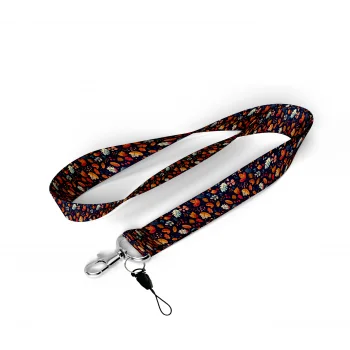 Çınar Yaprak Desenli Boyun Askı İpi