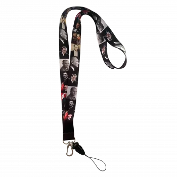 Atatürk Portreli Karakterleri Desenli Boyun İpi