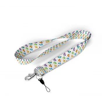 Baykuş Desenli Boyun Askı İpi