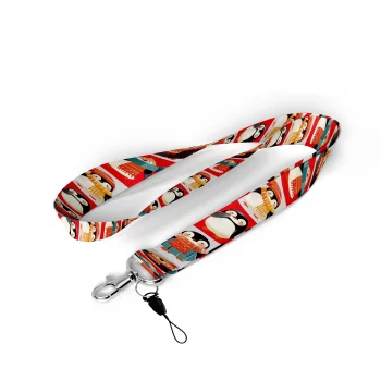 Penguen Desenli Boyun Askı İpi