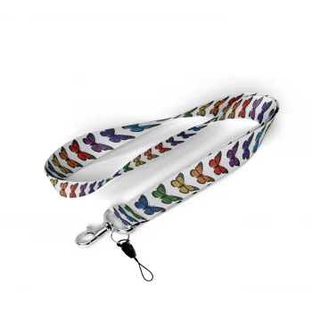 Kelebek Desenli Boyun Askı İpi