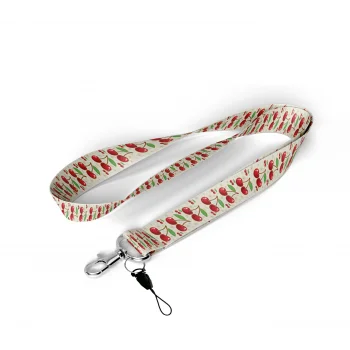 Vişne Desenli Boyun Askı İpi