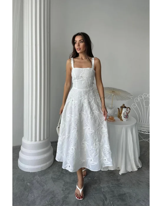 Kadın Korse Detaylı Uzun Brode Elbise