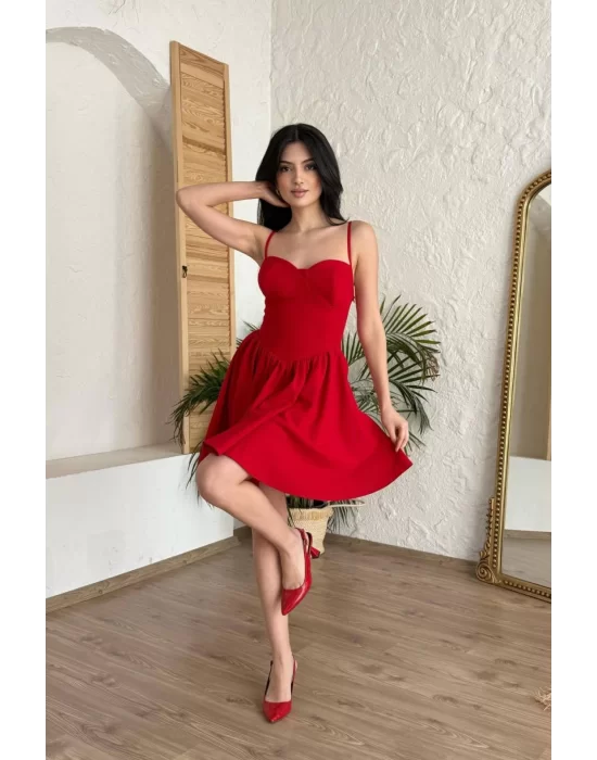 Kadın Askılı Mini Elbise
