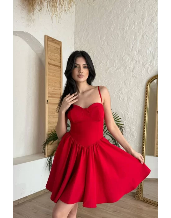 Kadın Askılı Mini Elbise