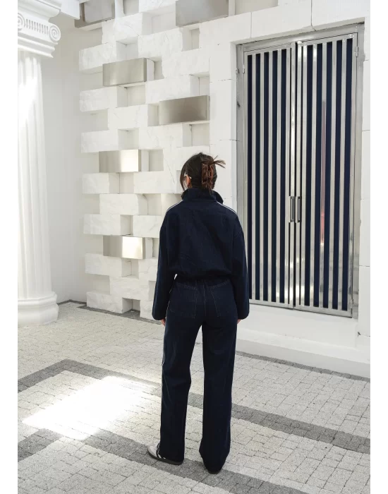 Kadın Denim Ceket-Pantolon İkili Takım