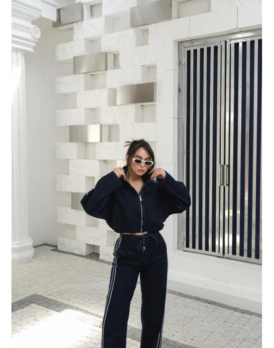 Kadın Denim Ceket-Pantolon İkili Takım