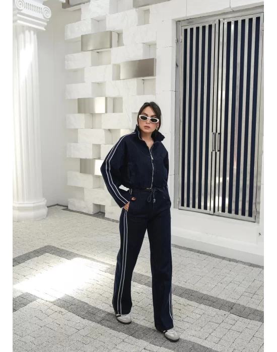 Kadın Denim Ceket-Pantolon İkili Takım