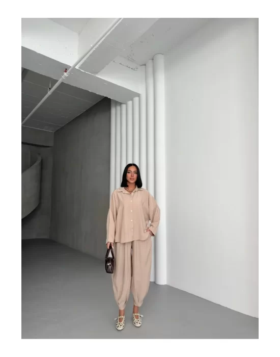 Kadın Modal Gömlek Şalvar Takım