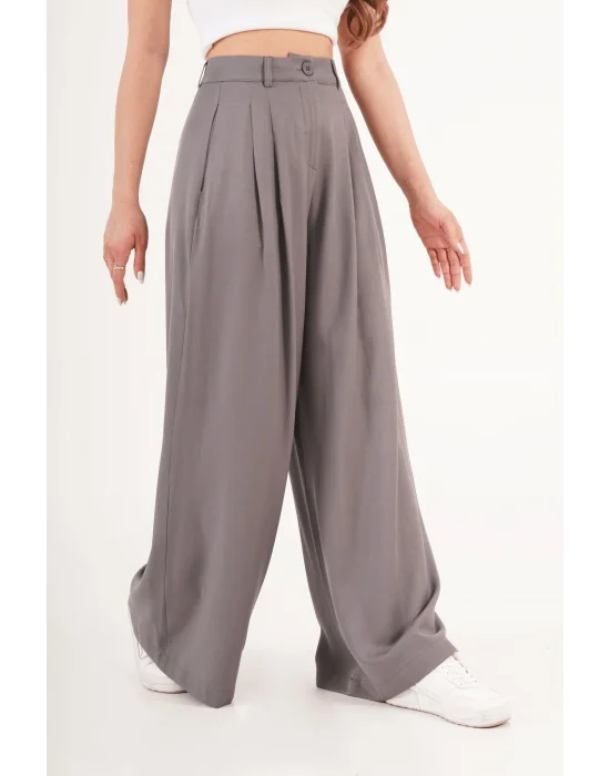 Kadın Piliseli Salaş Vizon Pantolon