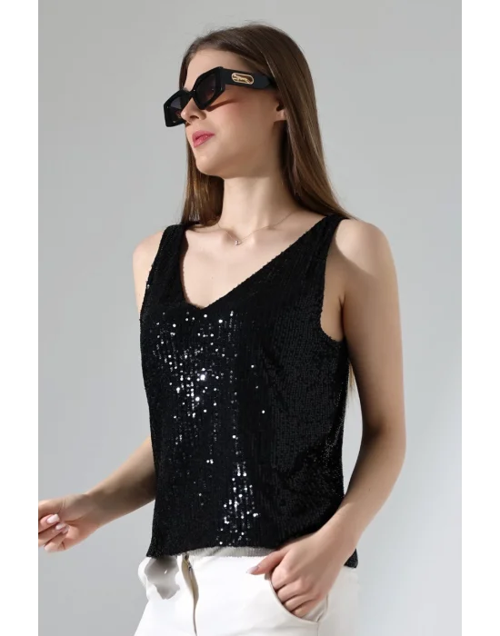 Kadın Pul Payet Askılı Atlet