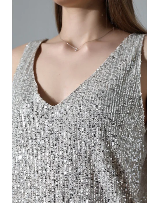 Kadın Pul Payet Askılı Atlet