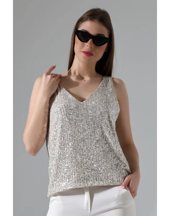 Kadın Pul Payet Askılı Atlet