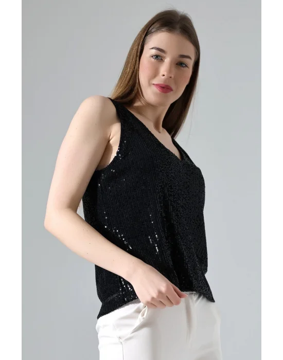 Kadın Pul Payet Askılı Atlet