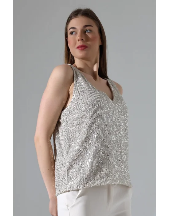 Kadın Pul Payet Askılı Atlet