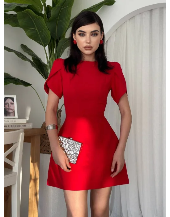 Kadın Sırt Detaylı Mini Elbise