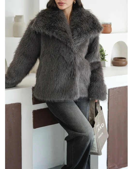 Kadın Suni Kürk Kaban
