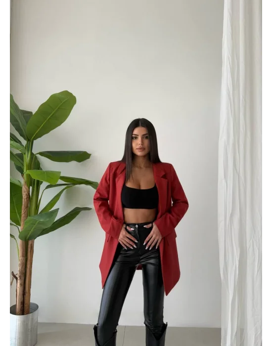 Kadın Tek Düğme Blazer Ceket