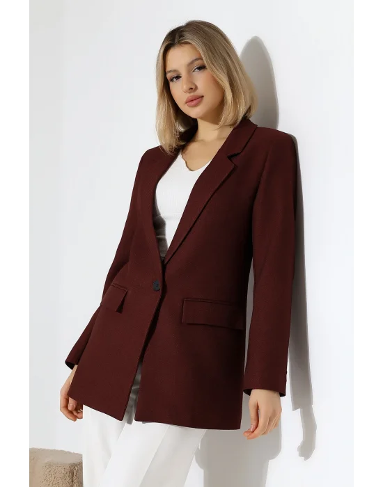 Kadın Tek Düğme Blazer Ceket