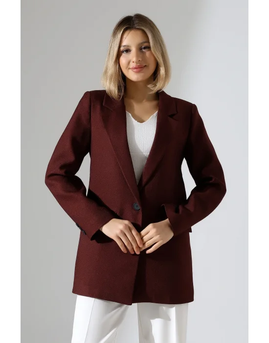Kadın Tek Düğme Blazer Ceket