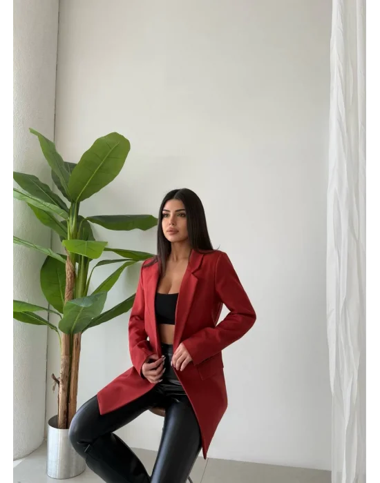 Kadın Tek Düğme Blazer Ceket