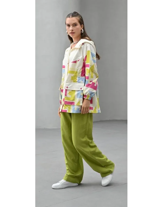 Kadın Yazılı Baskılı Ceket