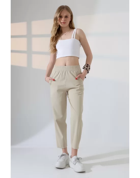 Kadın Yumuşak Doku Premium Dar Paça Pantolon