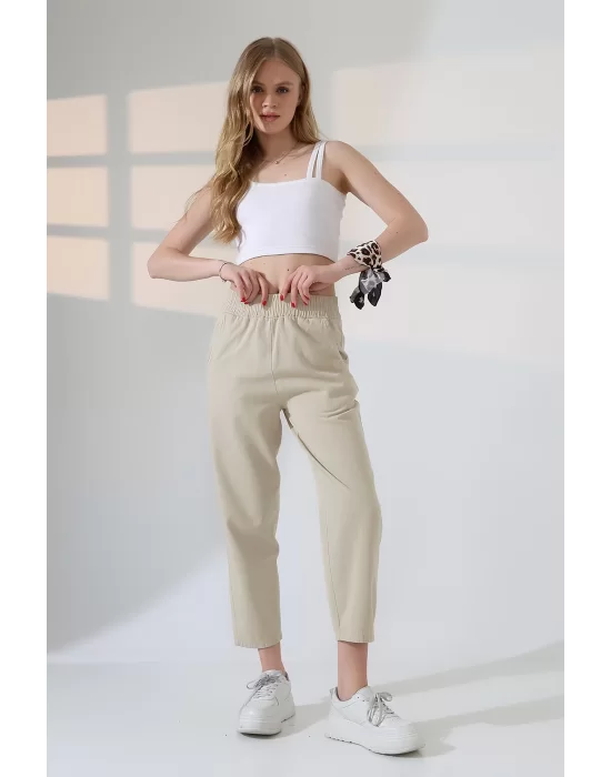 Kadın Yumuşak Doku Premium Dar Paça Pantolon