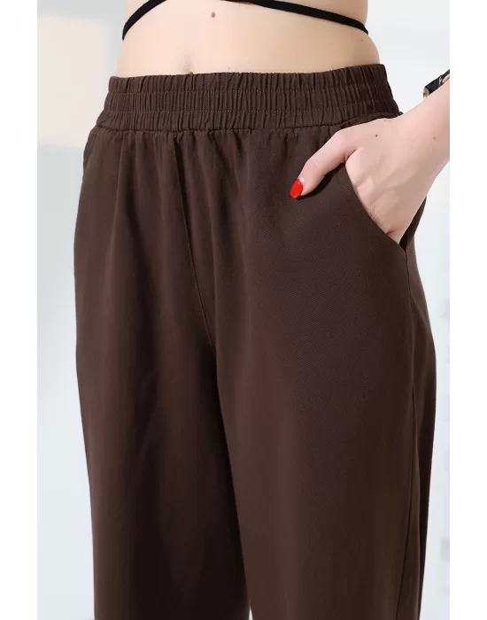 Kadın Yumuşak Doku Premium Gabardin Palazzo Pantolon