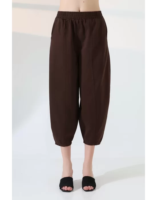 Kadın Yumuşak Doku Premium Şalvar Gabardin Pantolon
